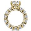 Golden Eternity Engagement Ring - 18K Gold Plated Sterling Silver, Simulated Diamond