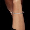Sterling Silver Round & Baguette Cut CZ Tennis Bracelet for Women - 7.2 CT TW