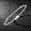 Sterling Silver Round & Baguette Cut CZ Tennis Bracelet for Women - 7.2 CT TW