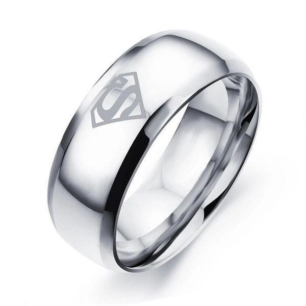 Black Titanium Wedding Band - Unique Ring for Men | Silver Plated