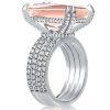 Radiant Champagne Sapphire Multi Row Engagement Ring in Sterling Silver (10.65 CT.TW)
