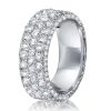 Micropave Eternity Wedding Band - Created White Sapphire - Sterling Silver