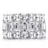 Triple Row Eternity Wedding Band, 6.50 CT. TW. Created White Sapphire, 925 Sterling Silver