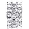 Triple Row Eternity Wedding Band, 6.50 CT. TW. Created White Sapphire, 925 Sterling Silver