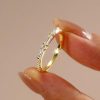 Baguette & Round Cut Half Eternity Wedding Band in Sterling Silver