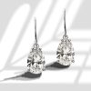 Classic Pear Drop Earrings, 4.50 CT. TW. Simulated Stones, 925 Sterling Silver Rhodium Plated
