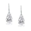 Pear Drop Earrings - 925 Sterling Silver - 4.50 CT. TW.