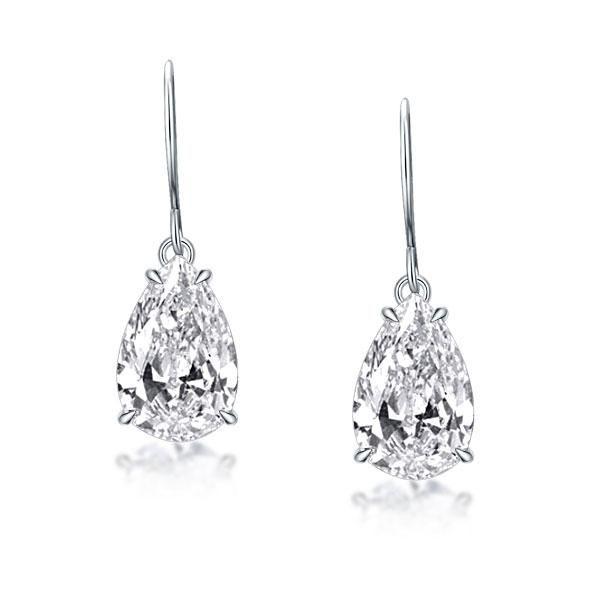 Pear Drop Earrings - 925 Sterling Silver - 4.50 CT. TW.