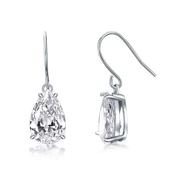 Pear Drop Earrings - 925 Sterling Silver - 4.50 CT. TW.