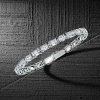 Oval & Emerald Alternating Tennis Bracelet - Sterling Silver, 17.65 CT. TW