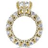 18K Gold Plated Sterling Silver Round Eternity Engagement Ring 3.87 CT.