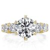 18K Gold Plated Sterling Silver Round Eternity Engagement Ring 3.87 CT.