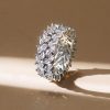 Double Row Marquise Cut Cubic Zirconia Eternity Wedding Band in Sterling Silver