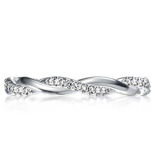 Twisted Vine Sterling Silver Wedding Band with Simulated Diamonds