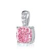 Cushion Cut Pink Pendant Necklace for Women in 925 Sterling Silver
