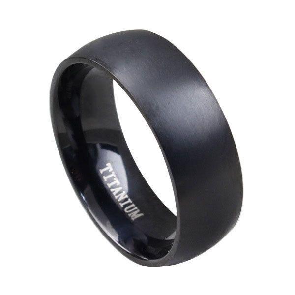 Black Titanium Wedding Ring for Men - Durable & Stylish Band