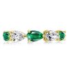 Golden Pear Cut Eternity Wedding Band - 18K Gold Plated Sterling Silver