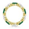 Golden Pear Cut Eternity Wedding Band - 18K Gold Plated Sterling Silver