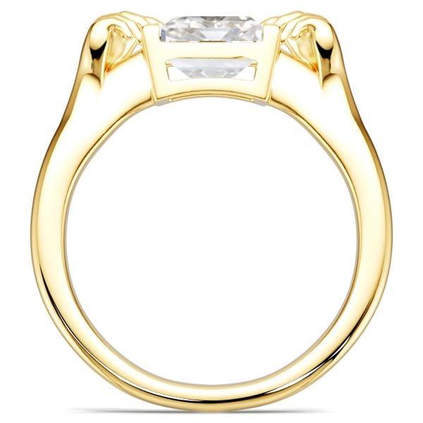 1.00 CT. TW. Emerald Cut Hug Ring in 18K Gold Plated Sterling Silver | Vintage Engagement Ring for Women