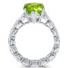 Pear Cut Peridot Engagement Ring - 925 Sterling Silver