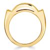 Ruby Ascher Cut Band Ring - Sterling Silver Wedding Anniversary Ring