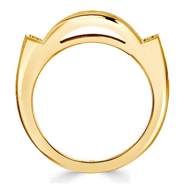 Ruby Ascher Cut Band Ring - Sterling Silver Wedding Anniversary Ring