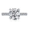 2.00 CT Center Stone 4 Prong Engagement Ring in Rhodium Plated Sterling Silver