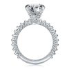 2.00 CT Center Stone 4 Prong Engagement Ring in Rhodium Plated Sterling Silver