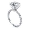 2.00 CT Center Stone 4 Prong Engagement Ring in Rhodium Plated Sterling Silver