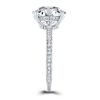 Sterling Silver Oval Cut Engagement Ring - Three Row Shank, 2.5 CT Simulated Diamond