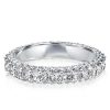 Eternity Wedding Band 2.22 CT. TW. Created White Sapphire Sterling Silver Ring for Women