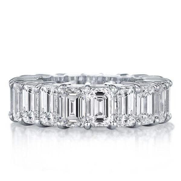 Sterling Silver Round and Baguette Diamond Wedding Band | 12.90 CT. TW.