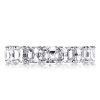 Eternity Asscher Cut Wedding Band - 925 Sterling Silver - 7.5 CT. TW.