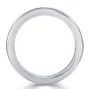 Vintage Milgrain Blue Sapphire Eternity Wedding Band in Sterling Silver for Women