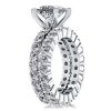 Princess Cut Sterling Silver Wedding Ring Set - 3 Carat Simulated Diamond
