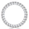 Cubic Baguette Eternity Band - Sterling Silver Multi-Row Wedding Ring