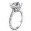 Heart Cut White Sapphire Engagement Ring - 925 Sterling Silver