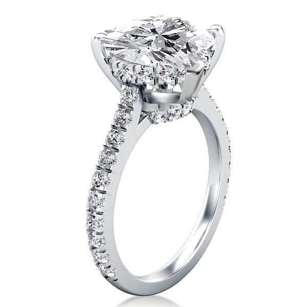 Heart Cut White Sapphire Engagement Ring - 925 Sterling Silver