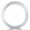 Five Row Half Eternity Wedding Band with Created White Sapphire Sterling Silver Ring