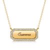 Personalized Engraved Initial Bar Necklace - Sterling Silver Name Necklace for Girls