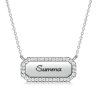 Personalized Engraved Initial Bar Necklace - Sterling Silver Name Necklace for Girls
