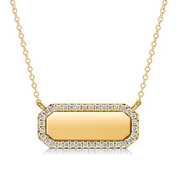 Personalized Engraved Initial Bar Necklace - Sterling Silver Name Necklace for Girls