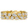Eternity Wedding Band Multi Cut Posey Ring - Sterling Silver