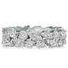 Eternity Wedding Band Multi Cut Posey Ring - Sterling Silver