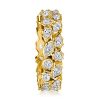 Eternity Wedding Band Multi Cut Posey Ring - Sterling Silver
