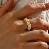 Eternity Wedding Band Multi Cut Posey Ring - Sterling Silver