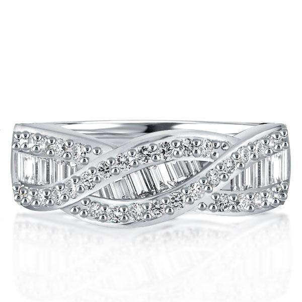 Infinity Twist Wedding Band - 925 Sterling Silver, 2.75 CT. TW.