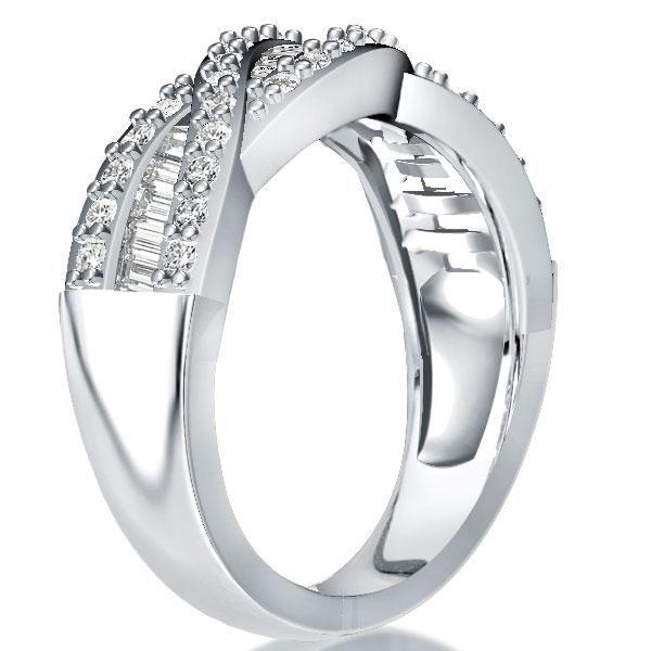 Infinity Twist Wedding Band - 925 Sterling Silver, 2.75 CT. TW.