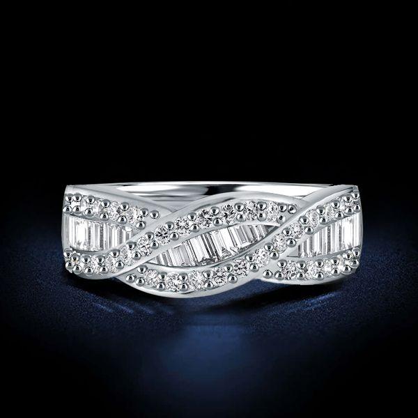 Infinity Twist Wedding Band - 925 Sterling Silver, 2.75 CT. TW.
