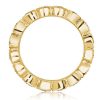 Bezel Set White Cushion Cut Eternity Wedding Band for Women in Sterling Silver